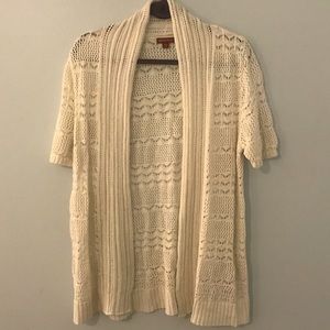 Elbow Length Ivory Cardigan
